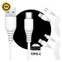 Cabo USB Tipo C Premium Turbo 1m Carregador Reforçado Celular - a gold