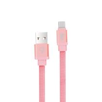 Cabo USB Tipo C Reforçado Tipo Flat para Sincronização e Recarga 12W 2.4A com 1 metro CNVC10PK ELG