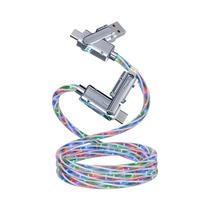 Cabo USB Tipo C RGB 240W Para Carregamento Rápido 4 Em 1 Para iPhone 14 13 pro Max Xiaomi Samsung