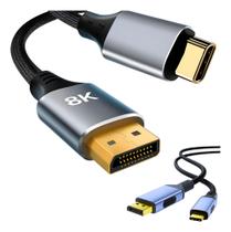Cabo Usb Tipo C Thunderbolt 3 Usb-c P/ Displayport 8k 60hz 4k 144hz