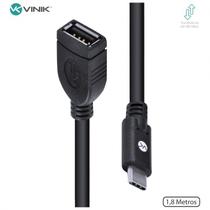 Cabo usb tipo c x extensor usb a femea 2.0 2 metros - c20uaf-18