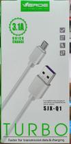 Cabo USB tipo V8 turbo 3.1A 1m Cabo USB tipo V8 turbo 3.1A 1m