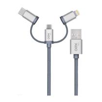 Cabo USB Trio (USB-C/LIGHTNING/MICRO-USB) OEX CE301 Cabo USB Trio (USB-C/LIGHTNING/MICRO-USB) OEX CE301