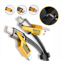Cabo USB Turbo Dados e Carregamento 4 em 1 p/ Iphone e Android