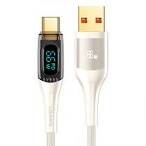 Cabo Usb Usams Tipo C 6A 1.2 Metro Bege Alta Performance Conexão