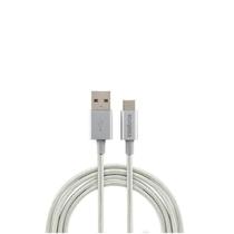 Cabo usb - usb-c 1,5m nylon branco euac 15nb - intelbras