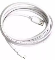Cabo usb v8 3metros branco