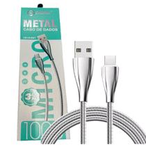 Cabo usb v8 metalizado 1 metro 3a (cb-v8-metal shinka) Cabo usb v8 metalizado 1 metro 3a (cb-v8-metal shinka)