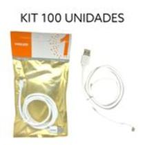Cabo USB V8 Micro USB 1 Metro Kingleen - ATACADO Kit 100 Unidades