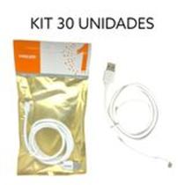 Cabo USB V8 Micro USB 1 Metro Kingleen - ATACADO Kit 30 Unidades