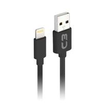 Cabo USB x Lightning, 1 Metro 2A, Nylon, Preto CB-L11BK