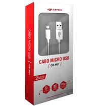 Cabo USB X Micro USB 2M 2A CB-M21WH Branco C3 TECH