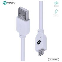 Cabo USB X Micro USB B 2.0 5 Pinos 1 Metro Branco - MUSB-1 - Vinik