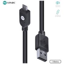 Cabo USB X Micro USB B 2.0 5 Pinos 1 Metro Preto - MUSB-1 Cabo USB X Micro USB B 2.0 5 Pinos 1 Metro Preto - MUSB-1