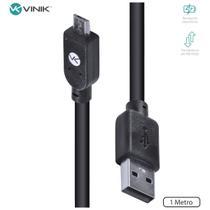 Cabo Usb X Micro Usb B 2.0 5 Pinos 1 Metro Preto - Musb-1