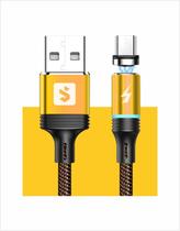 Cabo USB X Micro USB V8, 1 Metro, Nylon, Magnético, 2.4A Sumexr - SX-B16V8