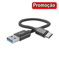 Cabo USB x Tipo C 20cm em Malha 4.0 Quick Charge X-Cell - BAZZI COMPANY COM