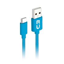 Cabo USB X USB-C 1M 2A CB-C11BL AZUL C3PLUS C3 TECH