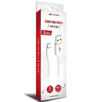 Cabo USB X USB-C 2M 3A CB-C20WH Branco C3TECH