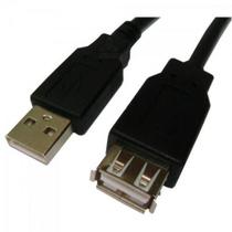 Cabo USB2.0 a Macho + a Femea 3 Metros Preto PLUS Cable