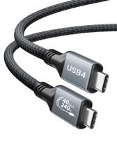 Cabo USB4 AGFINEST Thunderbolt 4 2m 240W Carregamento rápido 40Gbps