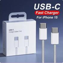 Cabo USBC 1 Metro Turbo Branco Compatível com Iphone15,15Pro,15Promax,16 Cabo USBC 1 Metro Turbo Branco Compatível com Iphone15,15Pro,15Promax,16