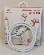 Cabo USBC para Lightning C3Tech 1 metro Branco 3A Cabo USBC para Lightning C3Tech 1 metro Branco 3A