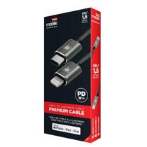 Cabo Usbc Para Lightning Nylon Pd 20w Premium 1.5 Metros
