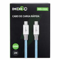 Cabo Usbc Para Usbc 60w 2m Nylon Carga Rápida IMS152A Cabo Usbc Para Usbc 60w 2m Nylon Carga Rápida IMS152A