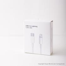 Cabo USBC Turbo Lightning 2 Metros Branco Compativel com Iphone-11-12-13-14/ipad
