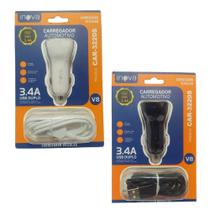 Cabo V8 Inova Car-3220s Usb Acendedor 1m Cabo V8 Inova Car-3220s Usb Acendedor 1m