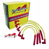 Cabo vela silicone 8mm vw at amarelo pontas vermelhas (rc1019) race chrome