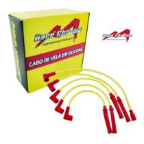 Cabo vela silicone 8mm vw cht/ae sem pino amarelo pontas vermelhas (rc1016) race chrome Cabo vela silicone 8mm vw cht/ae sem pino amarelo pontas vermelhas (rc1016) race chrome