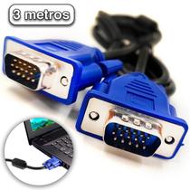 Cabo Vga 3 Metros Blindado Com Filtro Duplo Rgb Dsub Para Monitor Projetor Notebook Pc Computador Tv Lcd Datashow Cpu Alta Qualidade Resolução - OPEN ZEE Cabo Vga 3 Metros Blindado Com Filtro Duplo Rgb Dsub Para Monitor Projetor Notebook Pc Computador Tv Lcd Datashow Cpu Alta Qualidade Resolução - OPEN ZEE