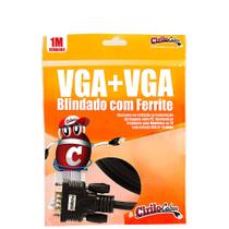 Cabo VGA Blindado com Ferrite - 1 Metro - Cirilo Cabos