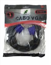 Cabo VGA Macho x VGA Macho, 5 metros, XC-VGA5, Preto, X-CELL