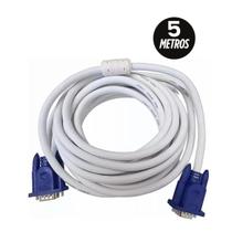 Cabo Vga X Vga 5 Metros P Monitor Pc Projetor Com Filtro