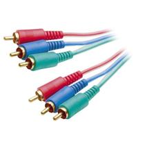 Cabo Video Componente 3Rca Gold 5 Metros Azul / Vermelho...