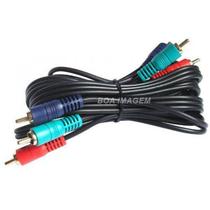 Cabo Video Componente Azul Verde Vermelho Blindado 1.5M 3Rca