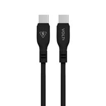 Cabo Volt Flex Pro Usb-c Para Usb-c Silicone Real Preto 1,5m Cabo Volt Flex Pro Usb-c Para Usb-c Silicone Real Preto 1,5m