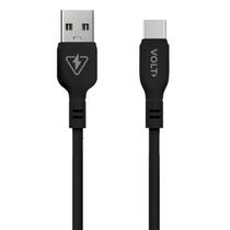 Cabo Volt Flex Pro Usba Para Usbc 2 Metros Usb 2.0 Preto Cabo Volt Flex Pro Usba Para Usbc 2 Metros Usb 2.0 Preto