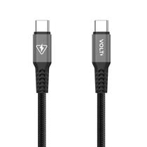 Cabo Volt Metal Pro Usb-c Duo Fibra De Aramida Preto 1,5 M