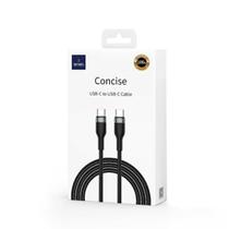 Cabo wiwu concise tipo-c x tipo-c 100w 120cm preto 4091 Cabo wiwu concise tipo-c x tipo-c 100w 120cm preto 4091