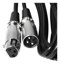 Cabo Xlr 3m Macho E Fêmea Prof P/ Microfone Áudio Durável Cabo Xlr 3m Macho E Fêmea Prof P/ Microfone Áudio Durável