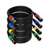 Cabo XLR AuxLink de 30 m, pacote com 4 pinos, banhado a ouro, de 3 pinos, macho para mulher