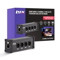 Cabo XLR Breakout LyxPro de 4 canais, entrada dupla, 3 pinos, macho