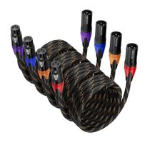 Cabo XLR Cabos de microfone BEZOKABEL XLR: 4 pacotes de 4,5 m Cabo XLR Cabos de microfone BEZOKABEL XLR: 4 pacotes de 4,5 m