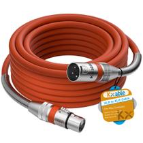 Cabo XLR com microfone premium de 6 m/20 pés macho para fêmea