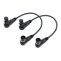 Cabo XLR Devinal de Ângulo Reto Feminino para Ângulo Reto Masculino