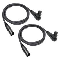 Cabo XLR Devinal de Ângulo Reto XLR Feminino para XLR Masculino Reto